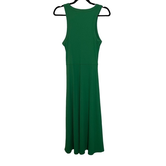 Who What Wear Green Sleeveless Halter Ribbed Knit Midi Dress Sz.M - Picture 6 of 13